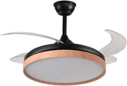 BEL AIR HOME Cosmos LED Ceiling Fan, Black, Silent DC, Remote, 3-Colour Light