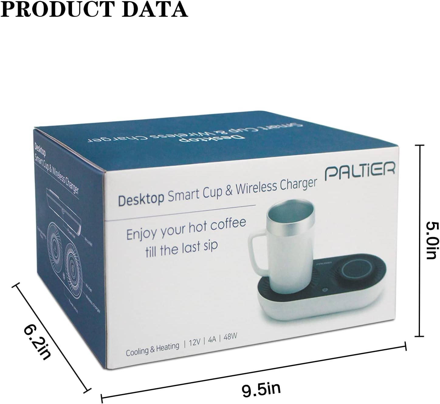 Smart Coffee Mug Warmer Cooler 2in1 Temp Control Wireless Charger
