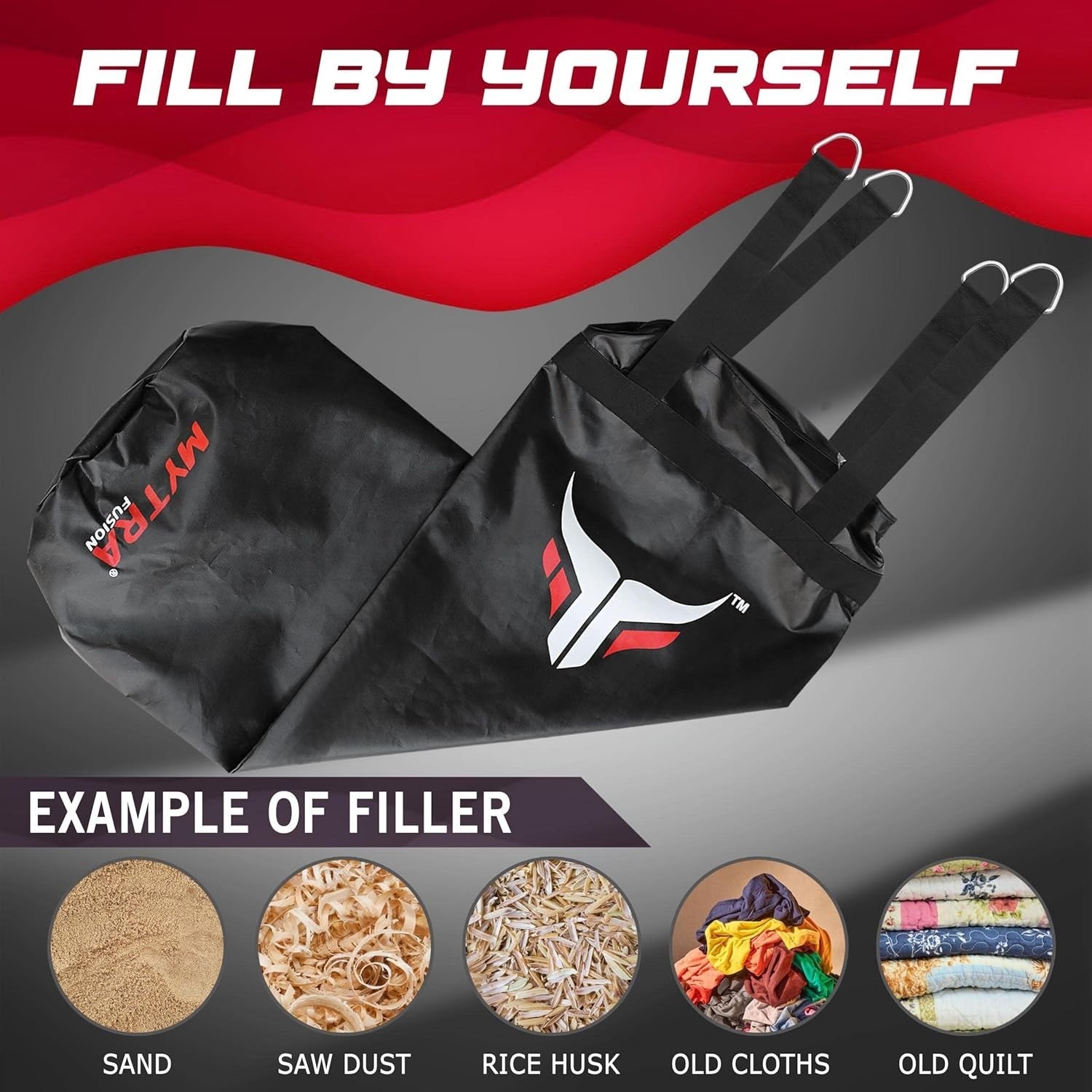4FT Hanging Punching Bag Unfilled Boxing MMA Kickboxing Training Bag