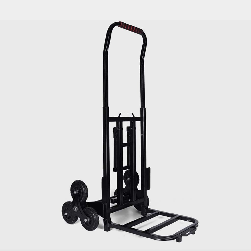 6 Wheel Stair Climbing Trolley 140kg Folding Hand Push Cart