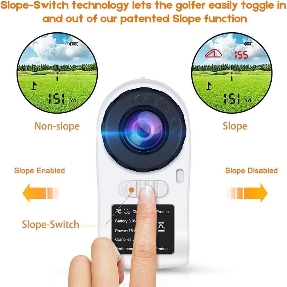 Golf Range Finder 656 Yards Slope Flag Lock Vibration 6X Magnification