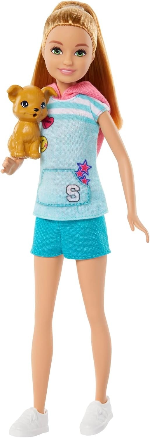 Adventure Doll with Puppy Sporty Outfit Hoodie Shorts Sneakers Toy