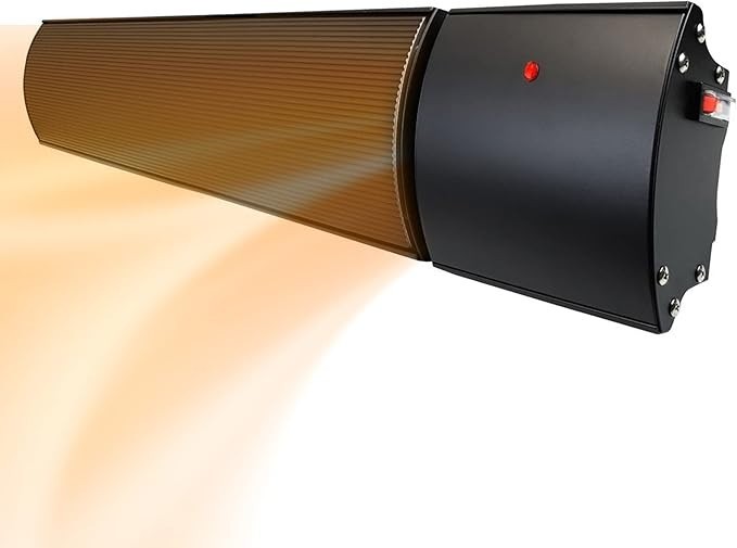 1200W IP44 Infrared Heater Wall Energy Efficient Fast Heat Indoor Outdoor