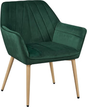 Green Velvet Tufted Vanity Chair Modern Armchair Metal Legs