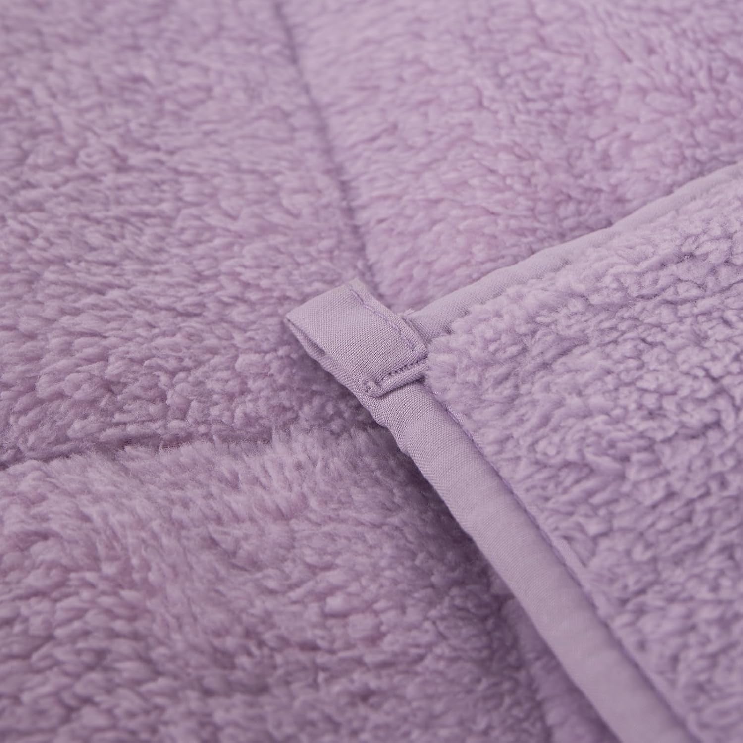 3kg Weighted Blanket 100x150cm Lilac Teddy Fleece Reversible Sleep Aid
