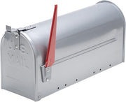 Lockable Aluminium Post Mount Mailbox Rustproof Outdoor Drop Box Silver