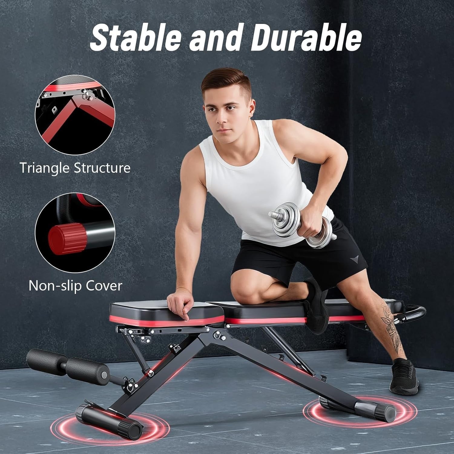 14-in-1 Heavy Duty Weight Bench 1000lb Foldable Home Gym Trainer