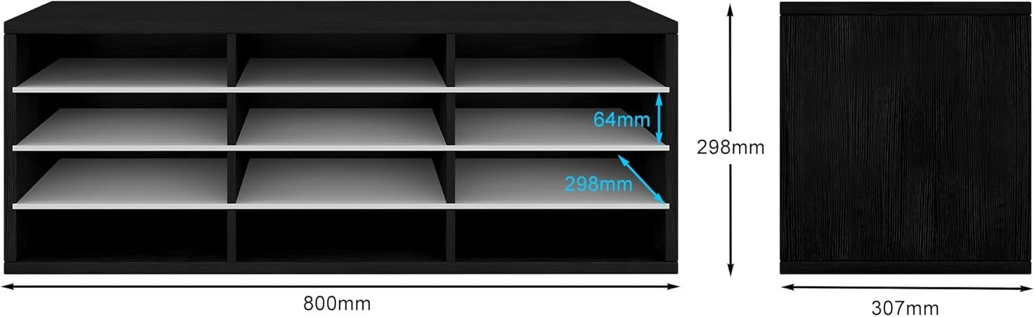 Desk File Organizer 12 Compartment Desktop Tray A4 Document Holder