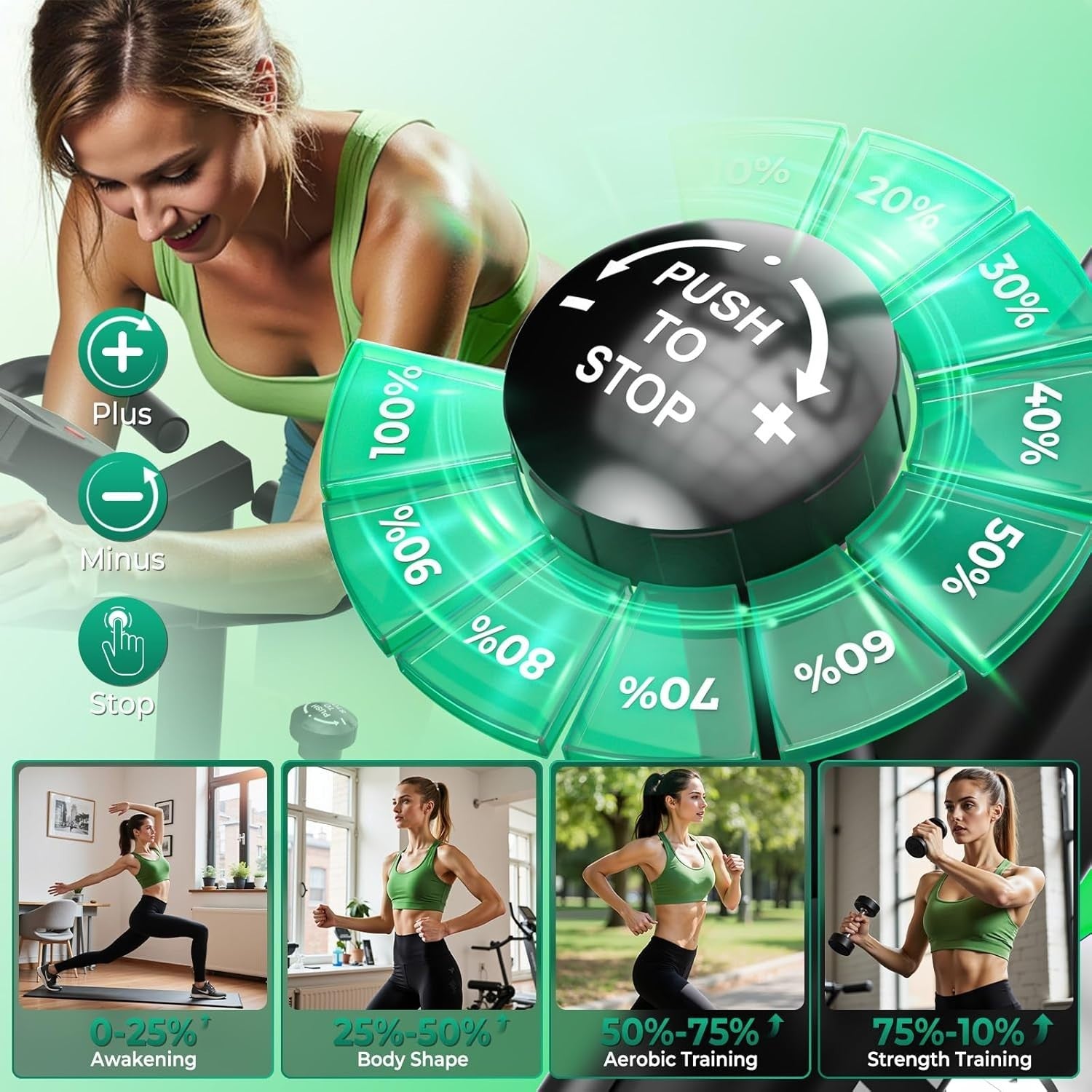 Magnetic Spin Bike w/ 0–100% Resistance, LCD Display, Tablet Stand 160kg Cap
