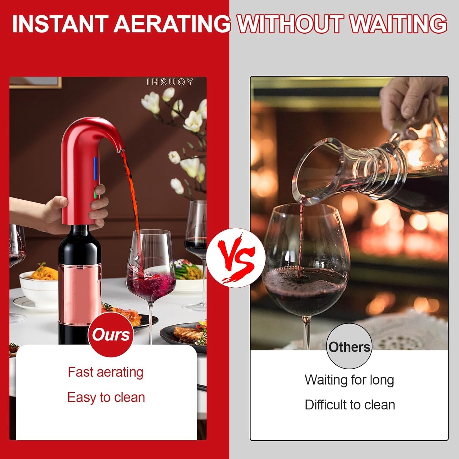 Electric Wine Aerator Dispenser Automatic Pourer Rechargeable Red Party Gift