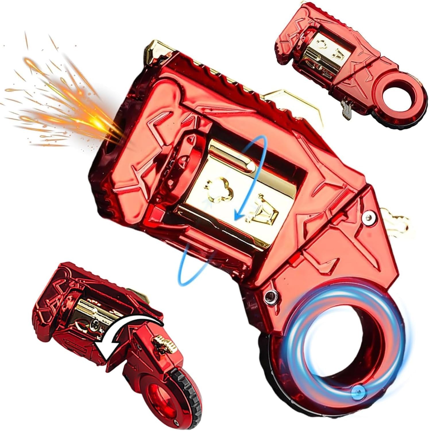 Red Metal Fidget Slider EDC Stress Relief Finger Toy