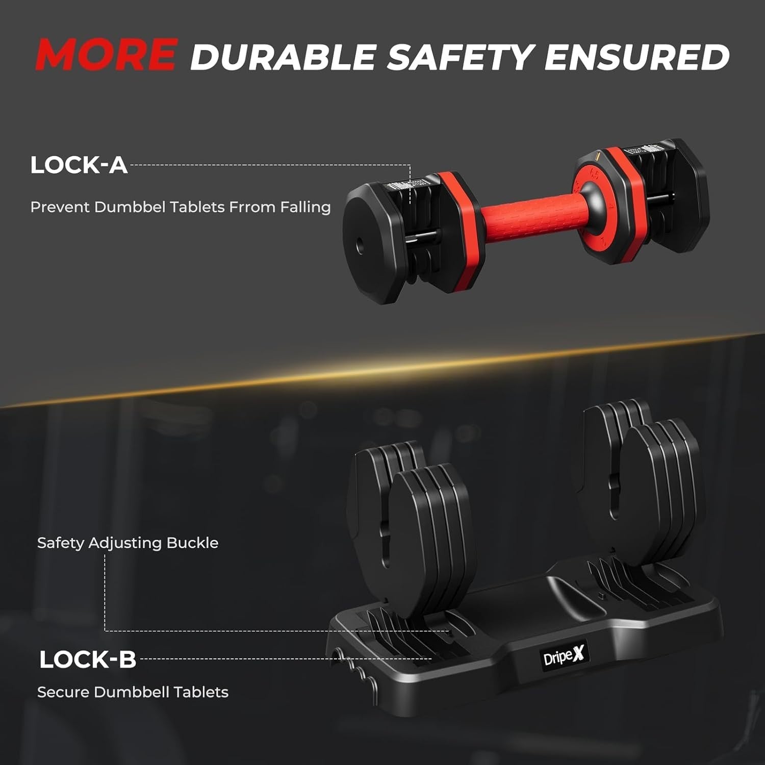 11kg Adjustable Dumbbell Single 5-in-1 One-Hand Dial Non-Slip Home Gym