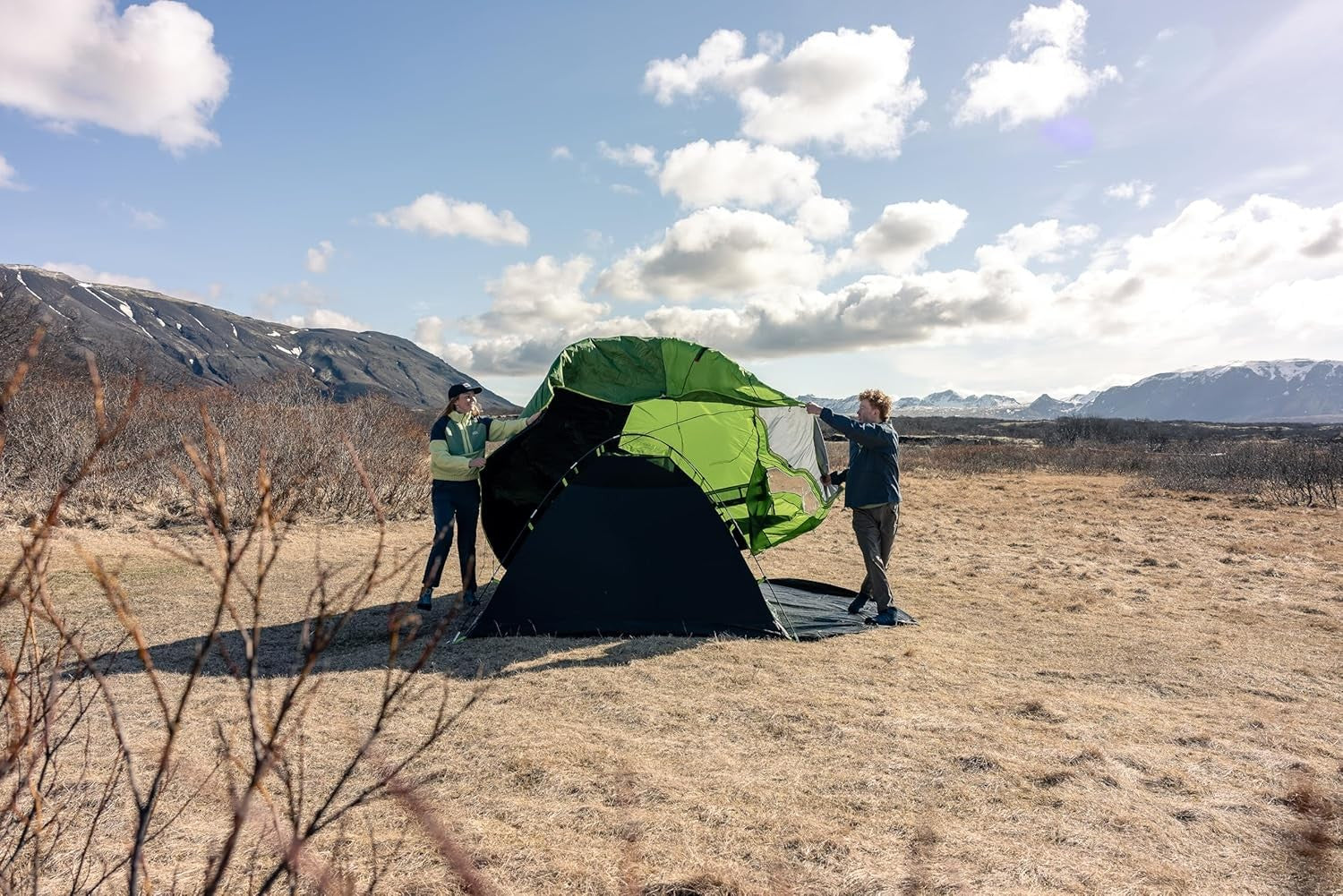 4 Person Dome Camping Tent 4500mm Darkened