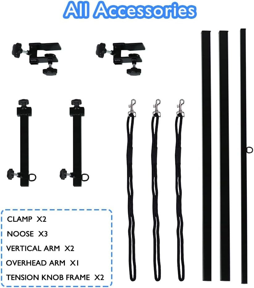 Dog Grooming Arm H Shape Adjustable Clamp 3 Noose Heavy Duty Aluminium