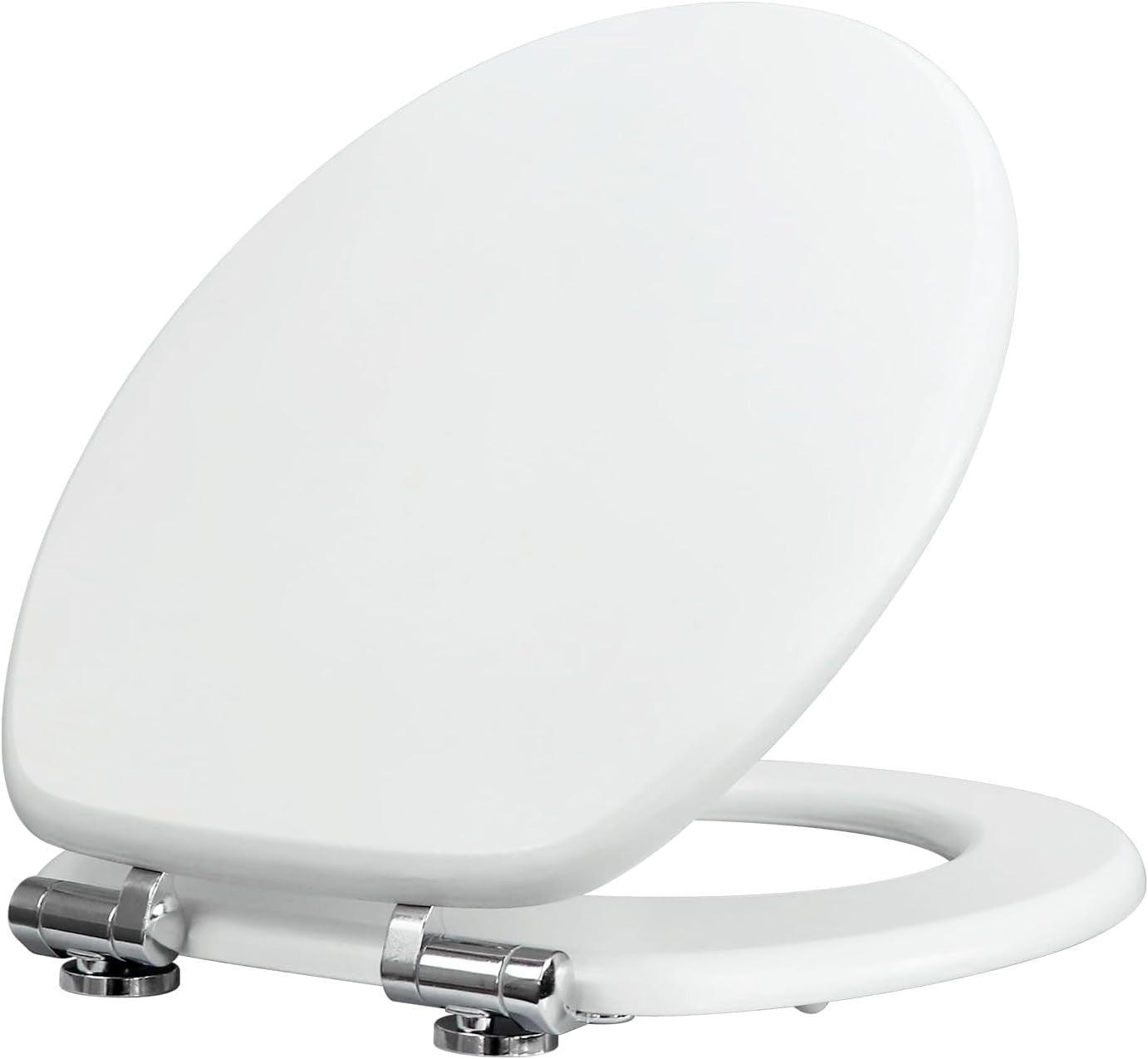 Plywood Wooden Toilet Seat Soft Close Solid Wood Lid Easy Clean Metal Hinges