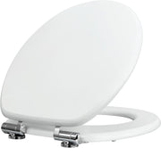 Plywood Wooden Toilet Seat Soft Close Solid Wood Lid Easy Clean Metal Hinges