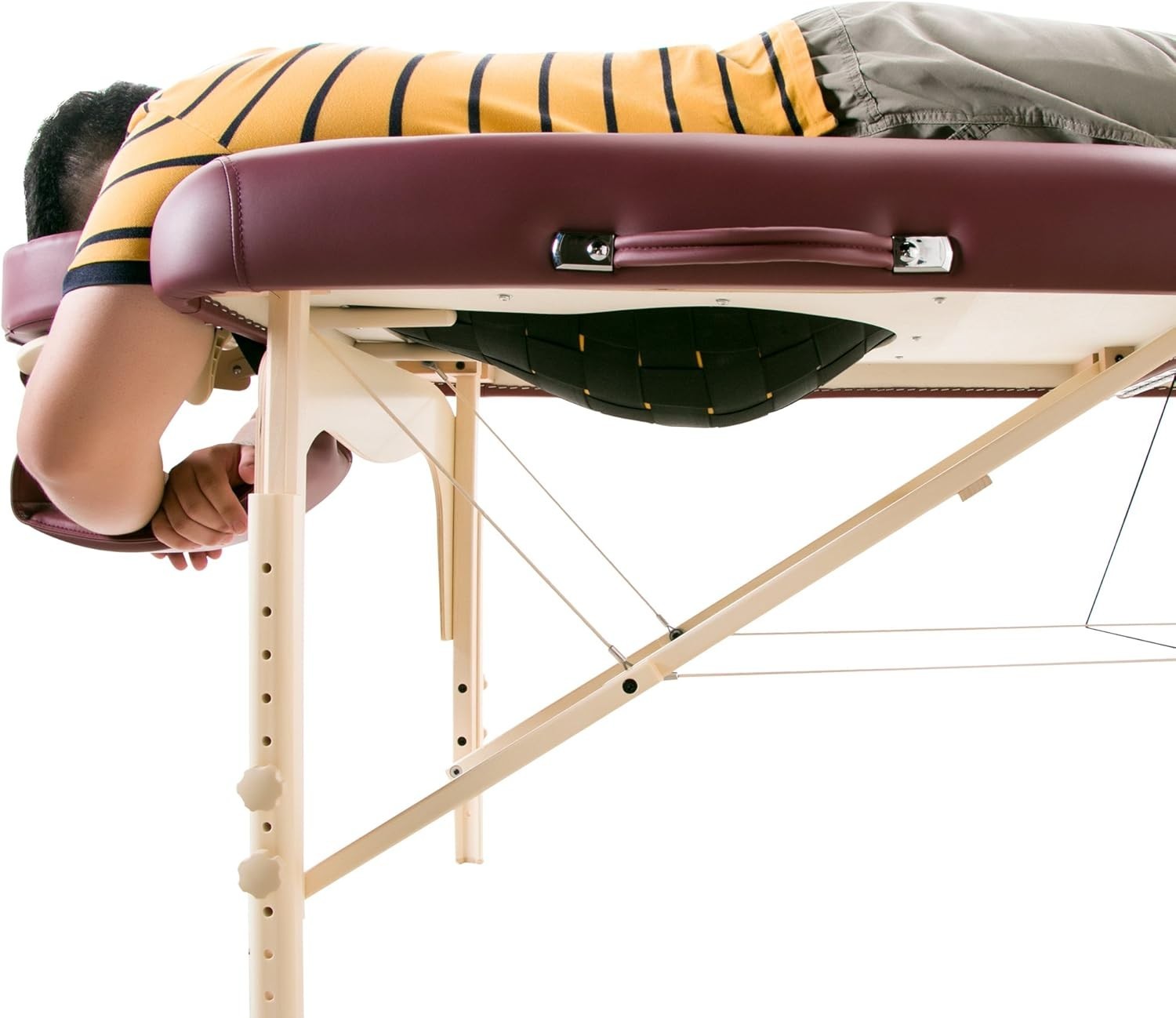 76cm Pregnancy Massage Table Portable Spa Beauty Bed with Belly Support Red