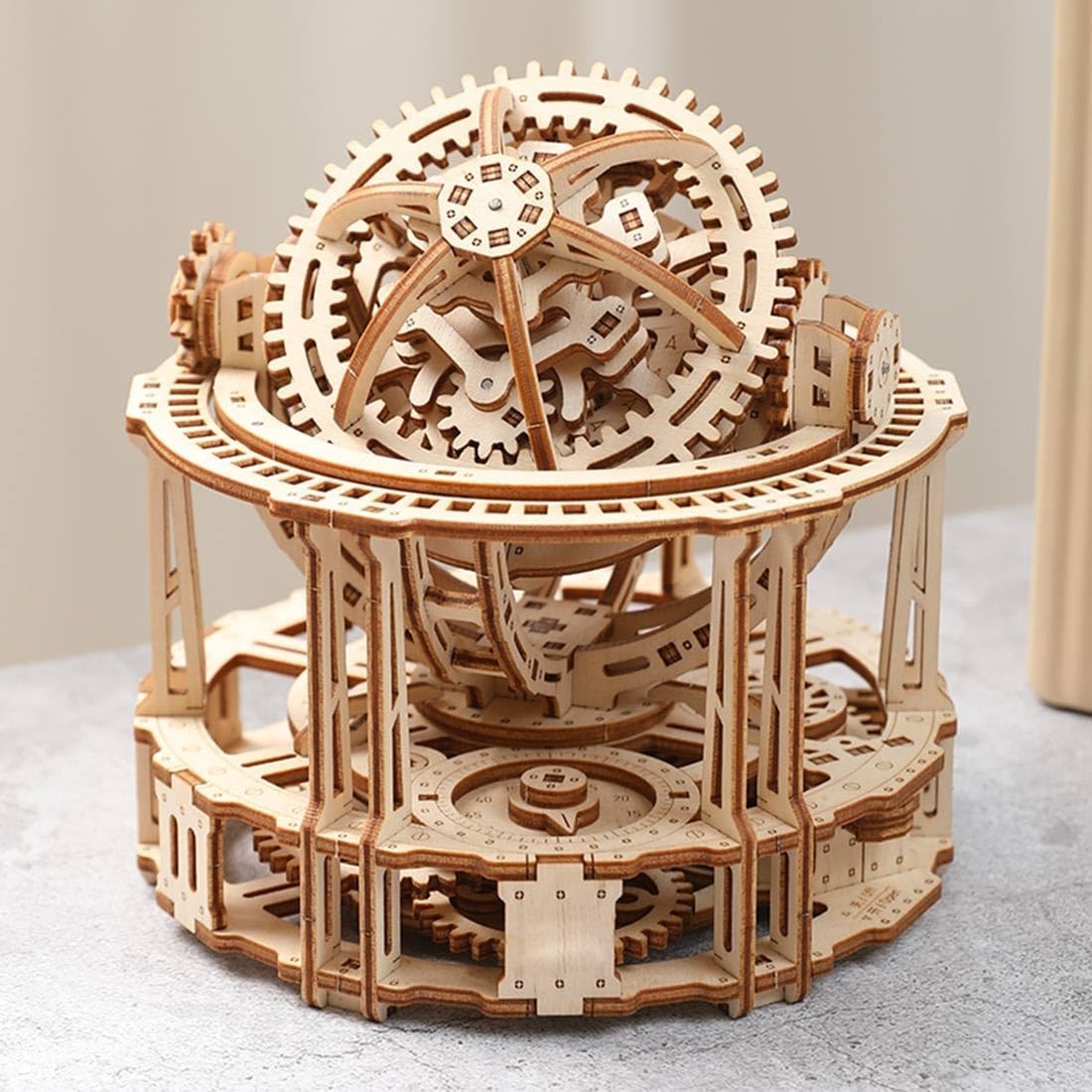 3D Wooden Tourbillon Timer Puzzle 218PCS Mechanical DIY Model Kit