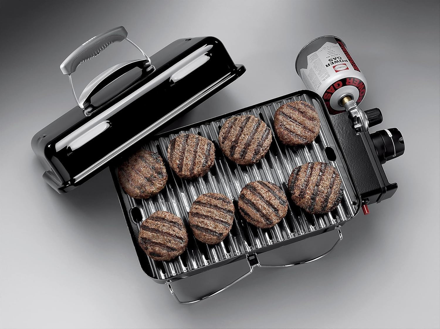 Portable Gas BBQ Grill with Push Ignition – Compact Folding Travel Barbecue