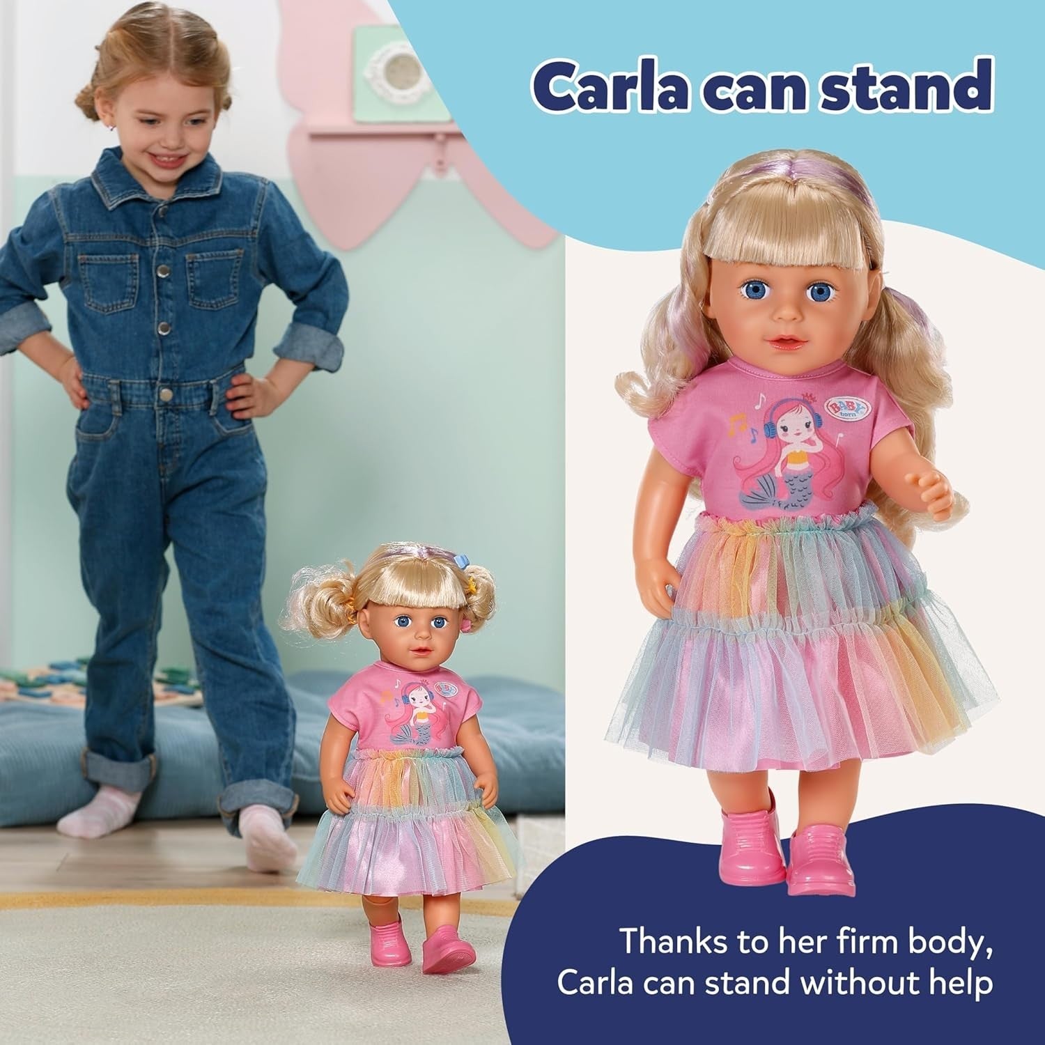 43cm Big Sister Fashion Doll Blonde Hair Styling Accessories Poseable