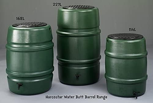 227L Child Safe Water Butt With Stand & Filler Kit | Green Garden Rain Collector