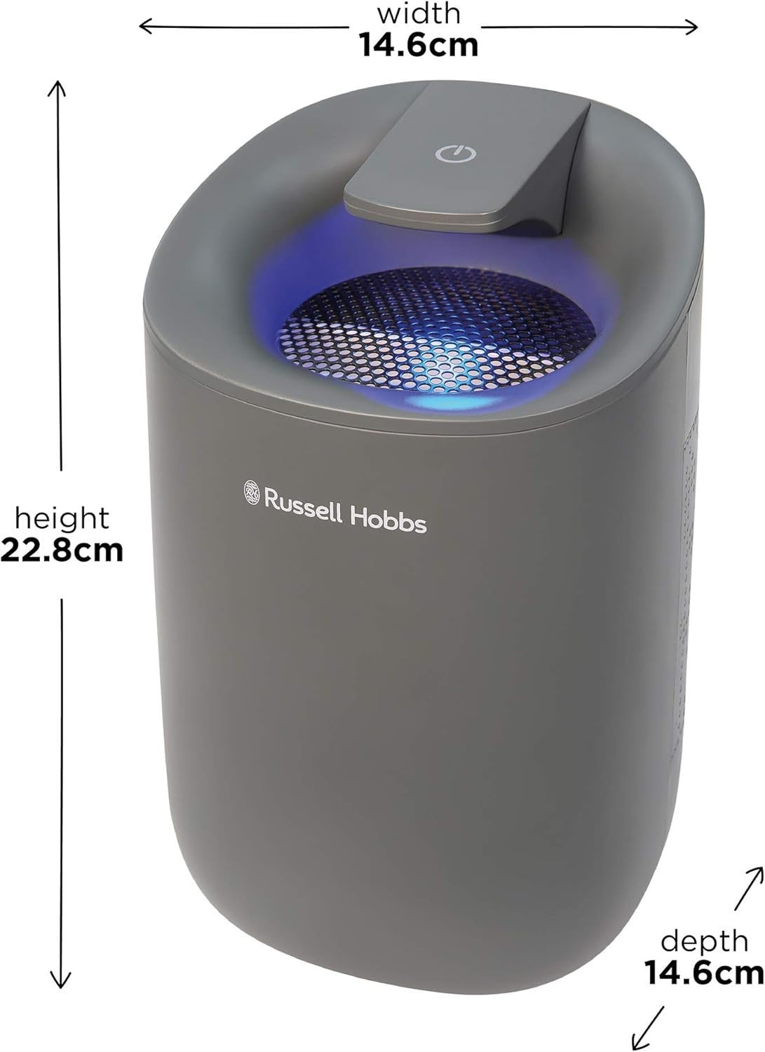 Mini Dehumidifier for Home 300ml Daily Moisture Remover 15m² Grey