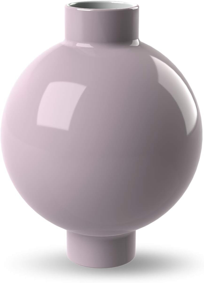 Purple Ceramic Vase Modern Round Flower Vase Minimalist Table Home Decor