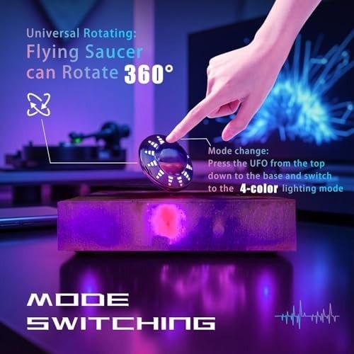 Magnetic Levitating UFO Lamp Floating 360° RGB Galaxy Light Desk Decor