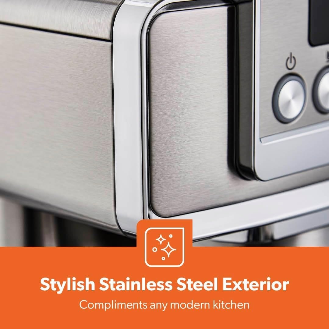 20 Bar Espresso Machine 1.8L | Milk Frother | 1465W | Stainless Steel