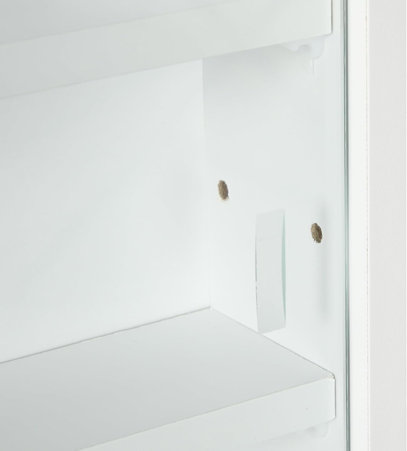 5-Tier White Wall Display Cabinet | Glass Sliding Door Shelf Unit 60×80cm