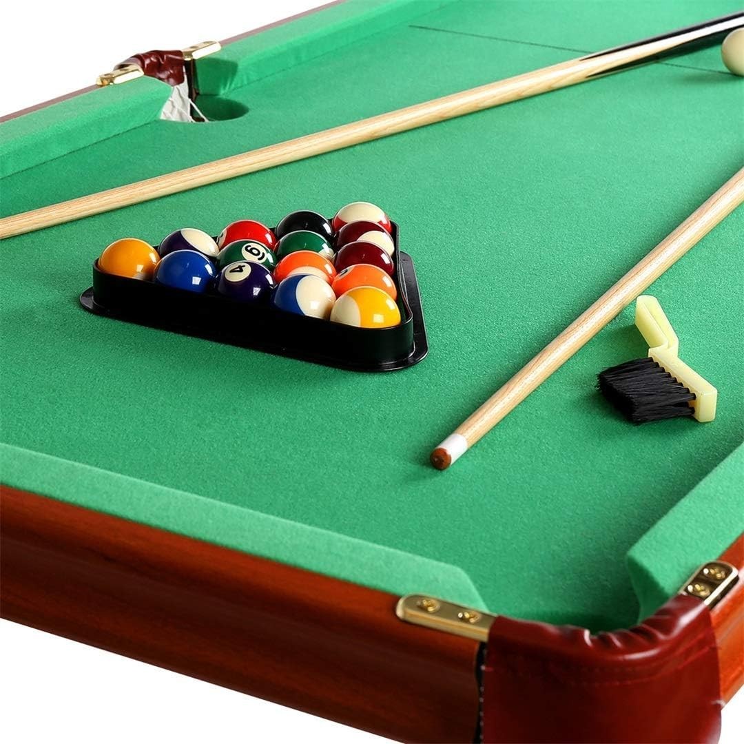 55in Folding Pool Table Space Saving Billiards Set w Cues Balls