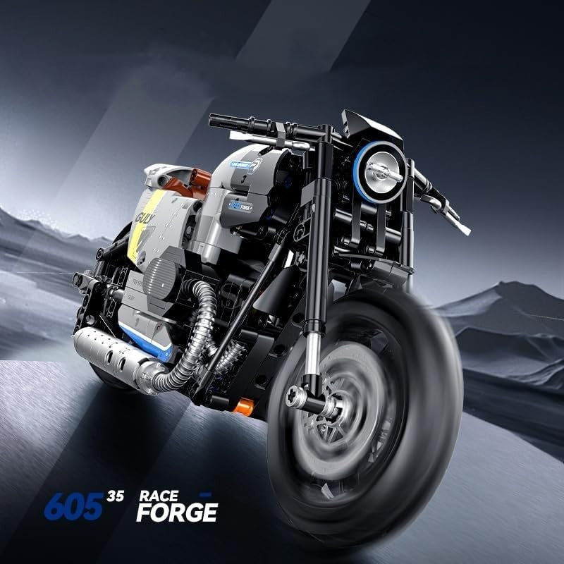 508 PCS Motorcycle Building Blocks Kit - Realistic 12.6” Model, Fun & Educationa