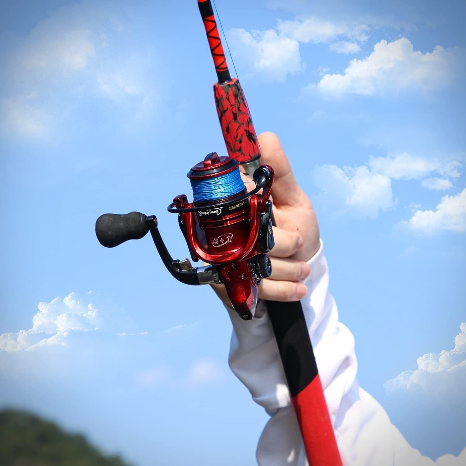 Ultralight Spinning Rod & Reel Combo – 2-Piece Travel Fishing Rod Cork Grip