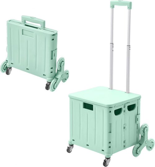 65L Stair Climber Folding Shopping Trolley 8 Wheel Utility Cart