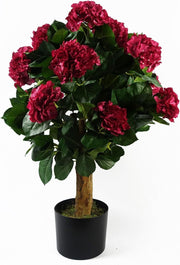 75cm Artificial Pink Hydrangea Blossom Tree Floral Plant in Pot Home Decoration