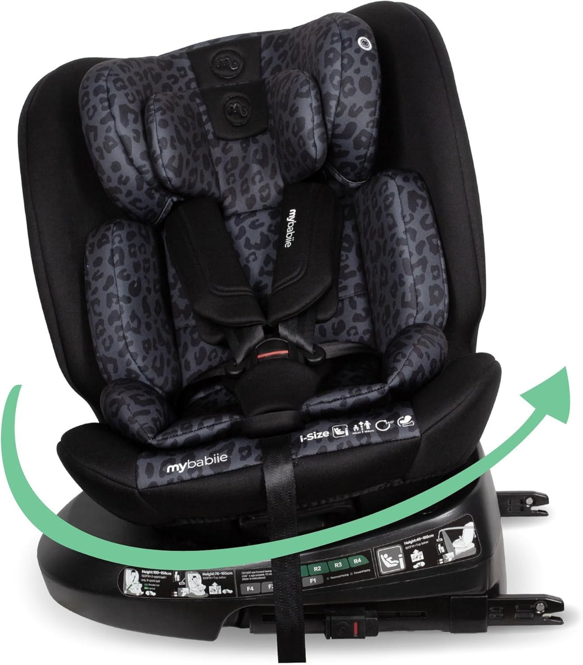 360° Rotating i-Size Car Seat ISOFIX R129 0–36kg Birth to 12 Years
