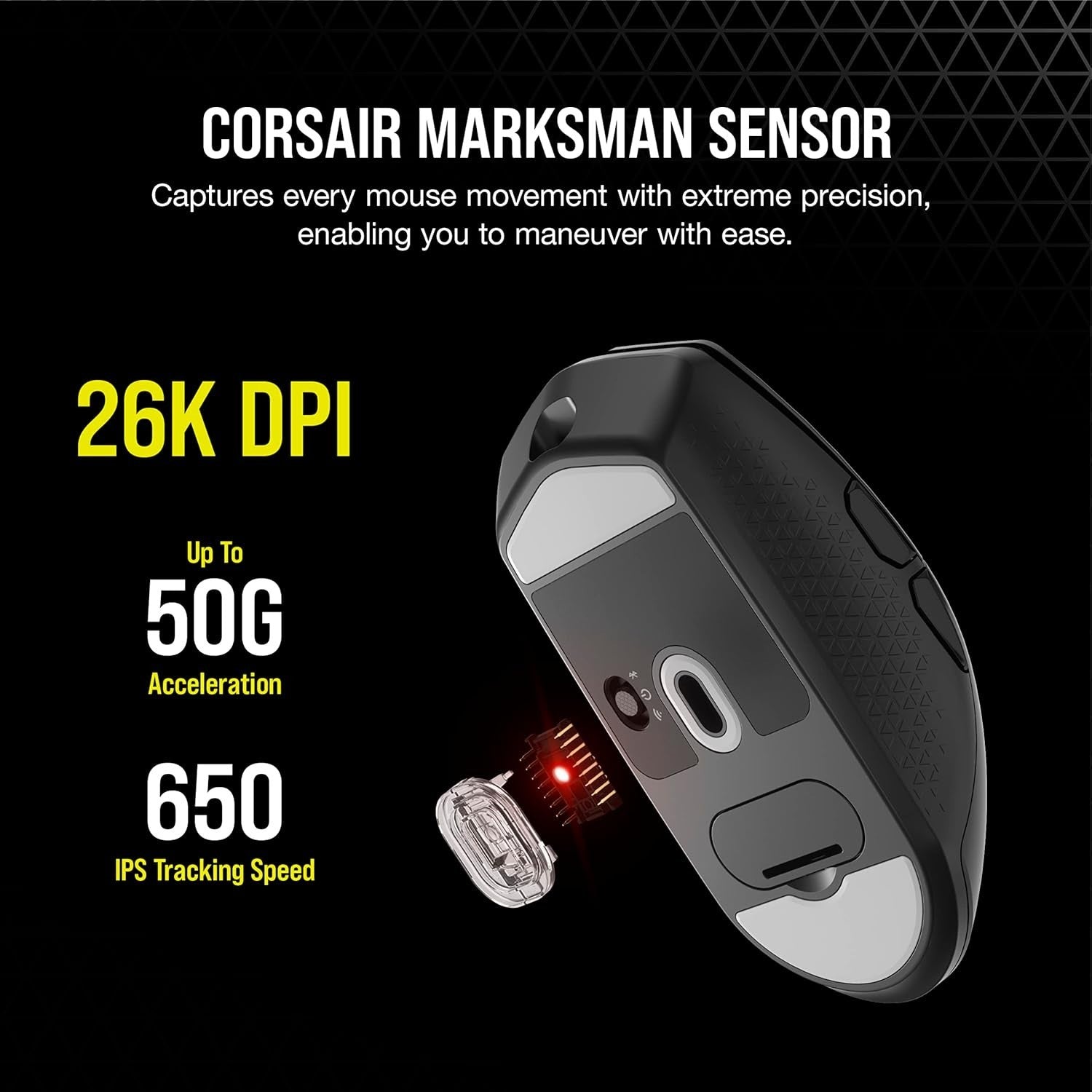 Ultra-Light Wireless Gaming Mouse 26K DPI 110Hr Battery FPS Pro