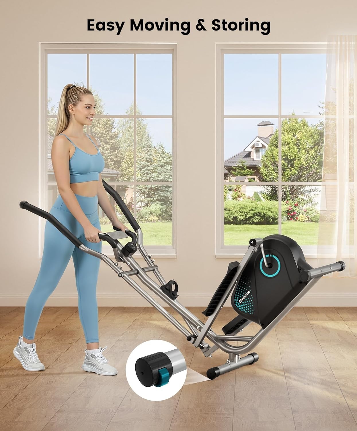 Ultra-Quiet Elliptical Cross Trainer 16-Level Resistance Home Gym