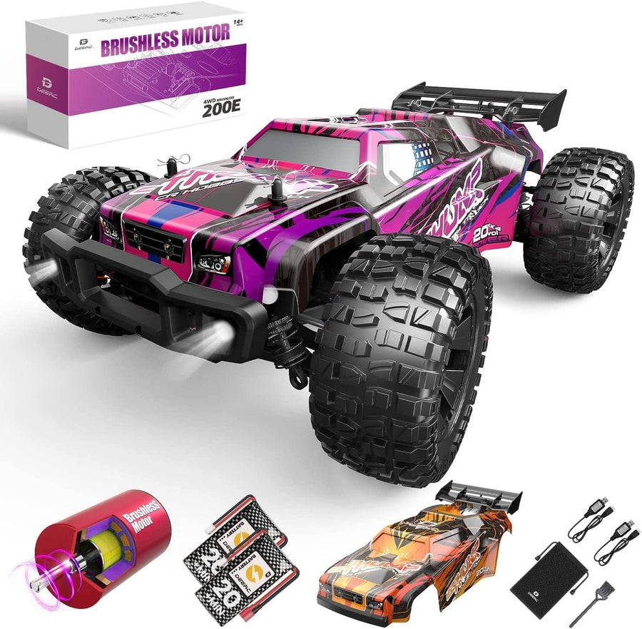 1:10 Brushless RC Car 60KM/H 4WD Monster Truck, 37MPH High-Speed Off-Road