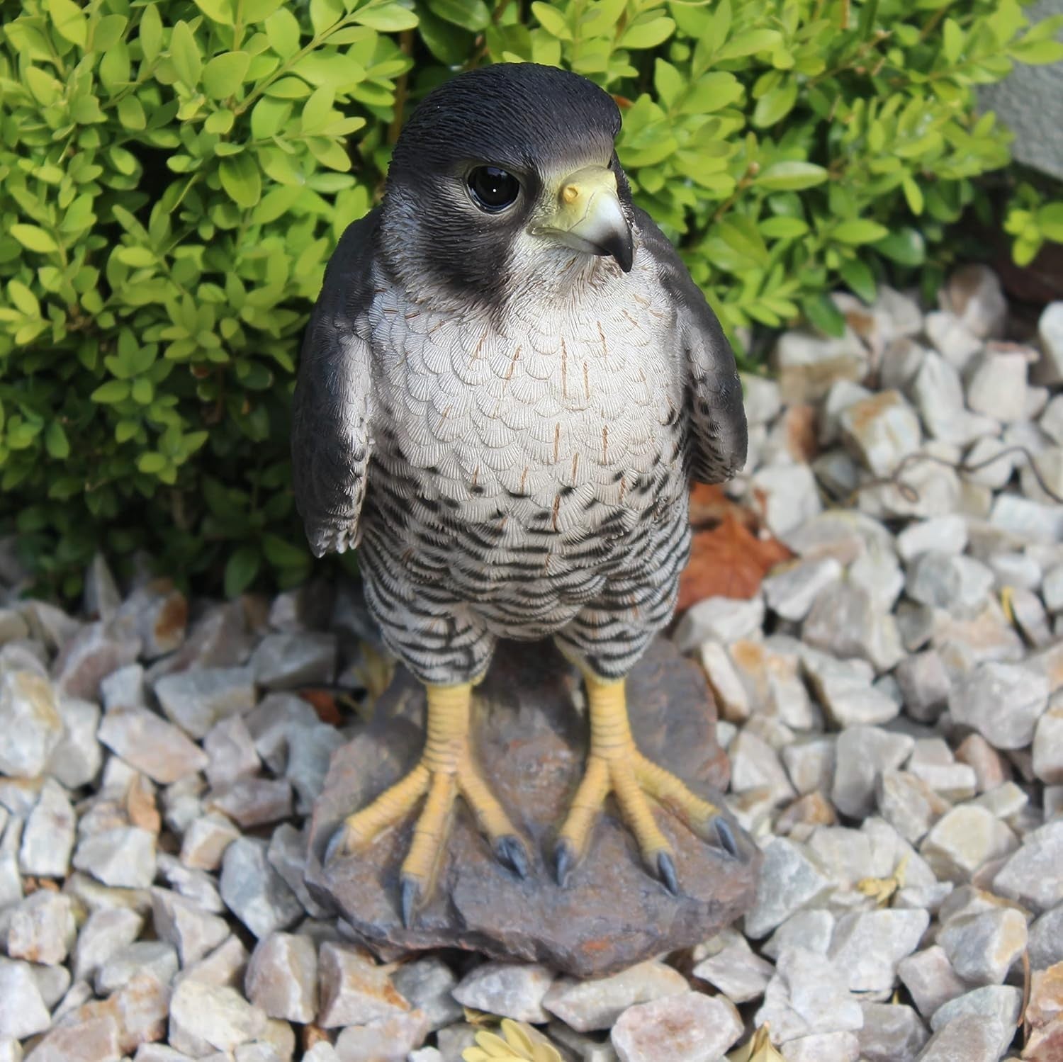 Realistic Peregrine Falcon Resin Ornament • Garden Bird Statue 10.2cm
