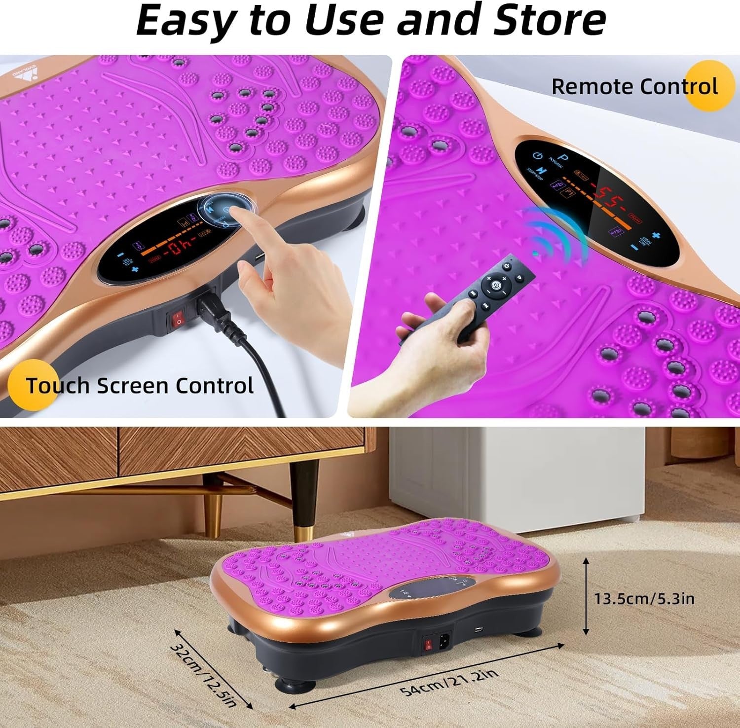 Bluetooth Vibration Plate Fitness Trainer 99 Speeds Home Body Toning