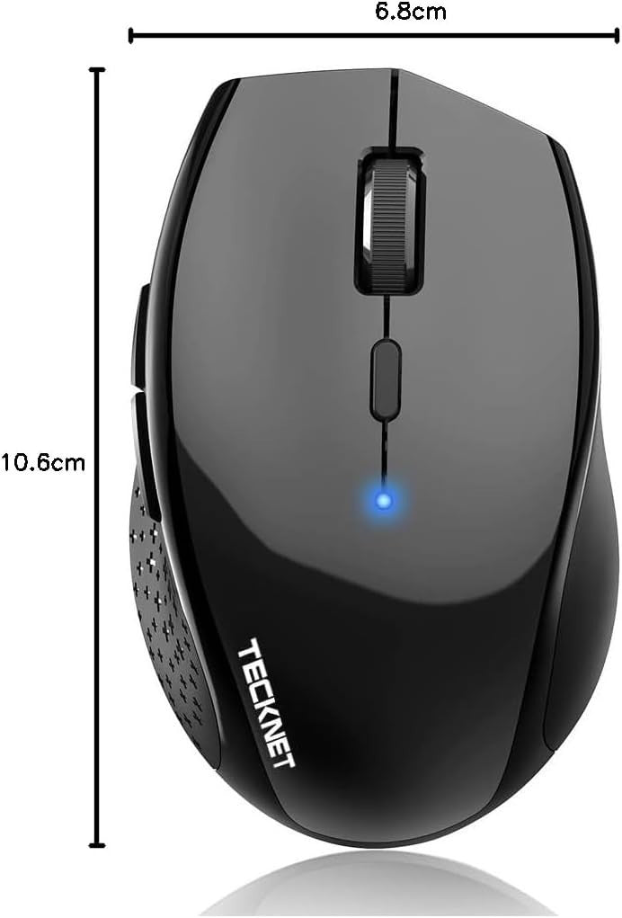 Wireless Bluetooth Mouse 4800 DPI Ergonomic Silent Cordless Laptop PC