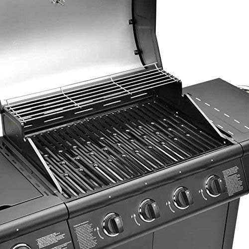 5 Burner Gas BBQ Grill with Side Burner & Warming Rack | Outdoor Garden Cooking