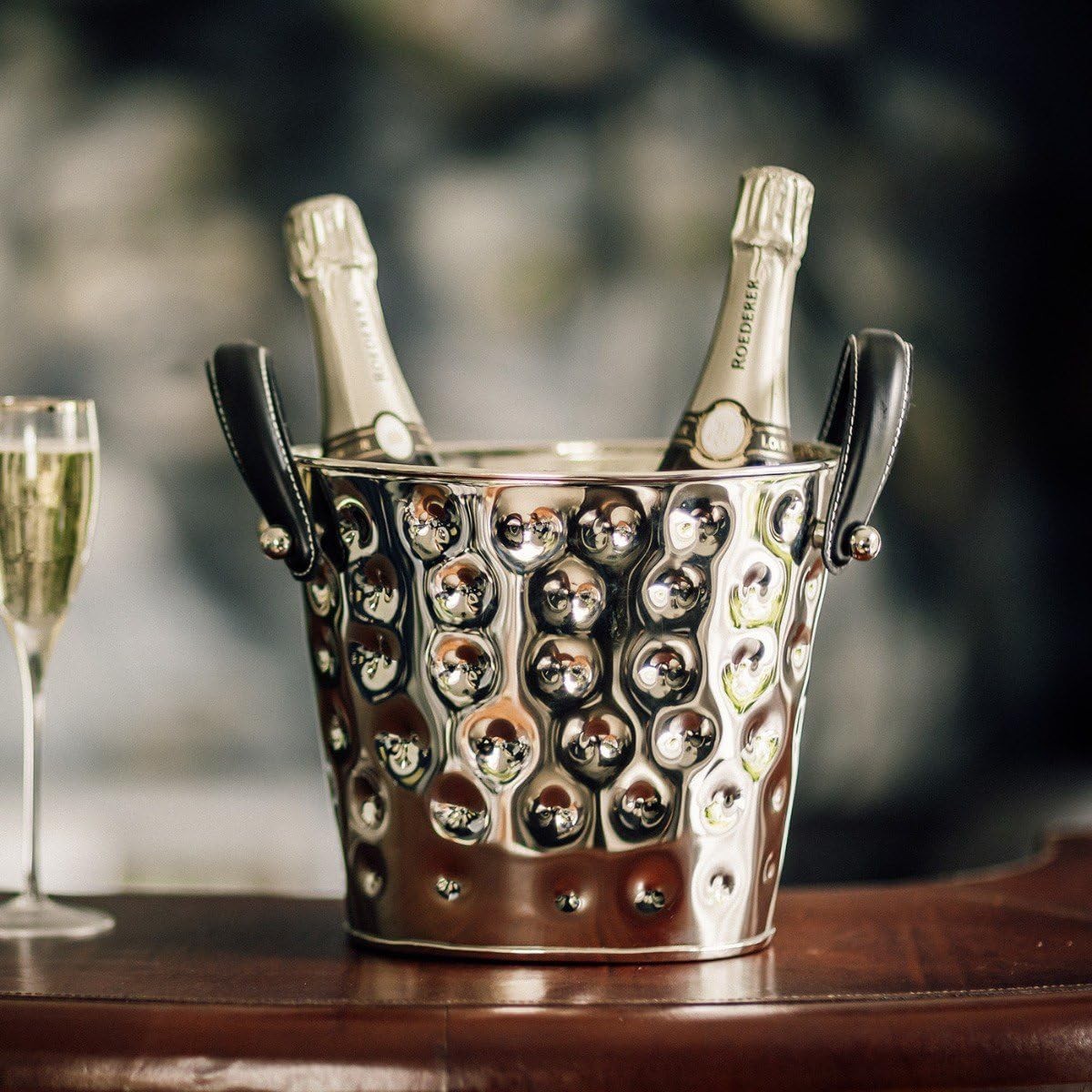 Luxury Wine Cooler Bucket Stainless Steel Champagne Ice Bucket with Handles