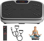 Grey Vibration Plate Exercise Machine 200 Speeds 450lb Lymphatic Drainage
