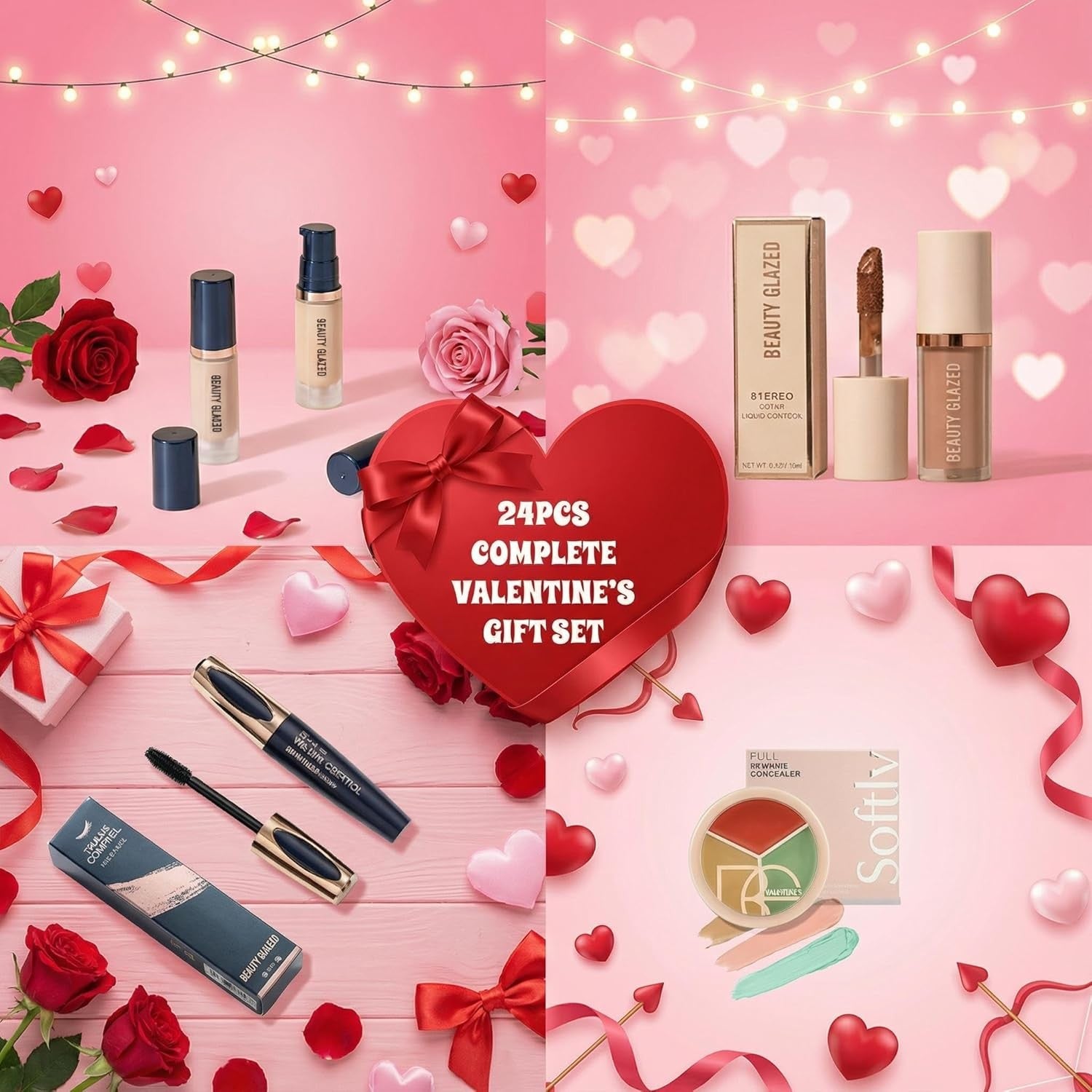 24 Piece Makeup Gift Set All In One Cosmetic Beauty Box Kit
