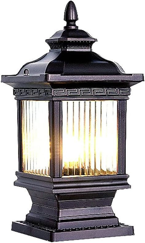 Outdoor Post Lantern – Black LED Pillar Light, IP54 Waterproof