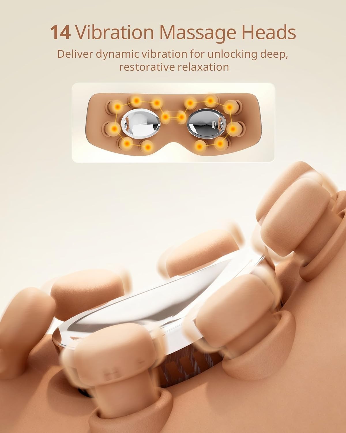 Hot & Cold Eye Massager with Vibration Bluetooth Music Lightweight Relaxer