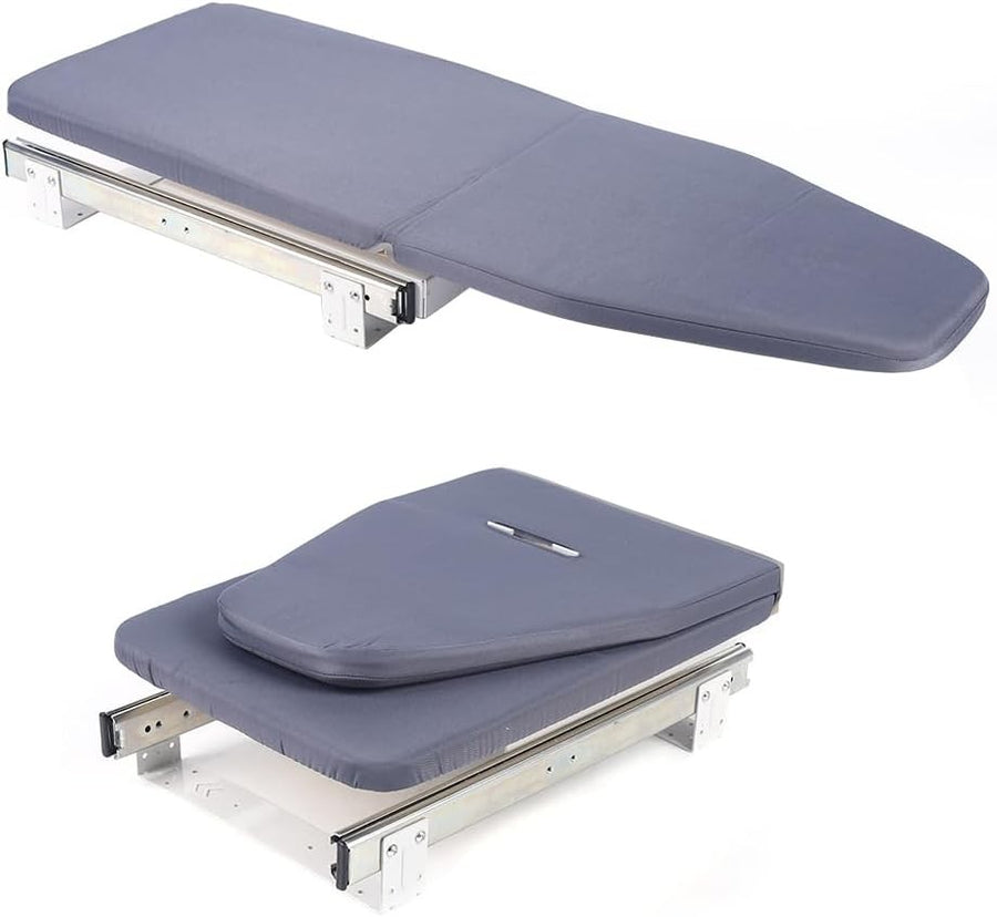 Grey Extendable Ironing Board 180° Rotating Cabinet Drawer Wall Mount