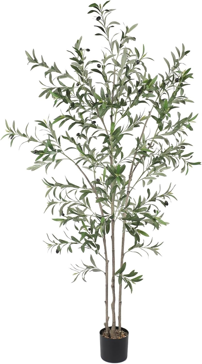 6ft Artificial Olive Tree Tall Faux Plant Indoor Realistic Leaves Home Decor